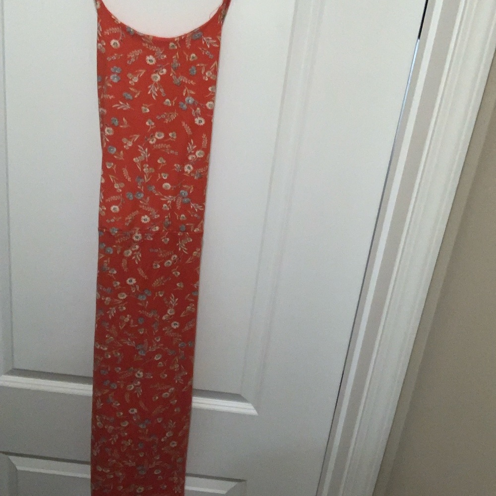 Floral Orange Maxi Dress